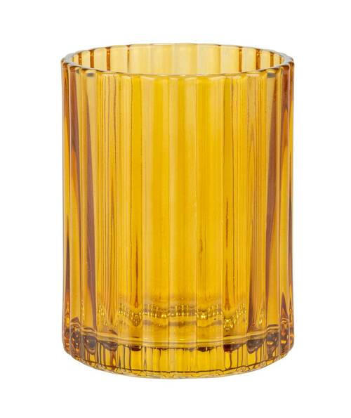 ZAHNPUTZBECHER Glas  - Braun, Basics, Glas (7,7/10/7,7cm) - Wenko