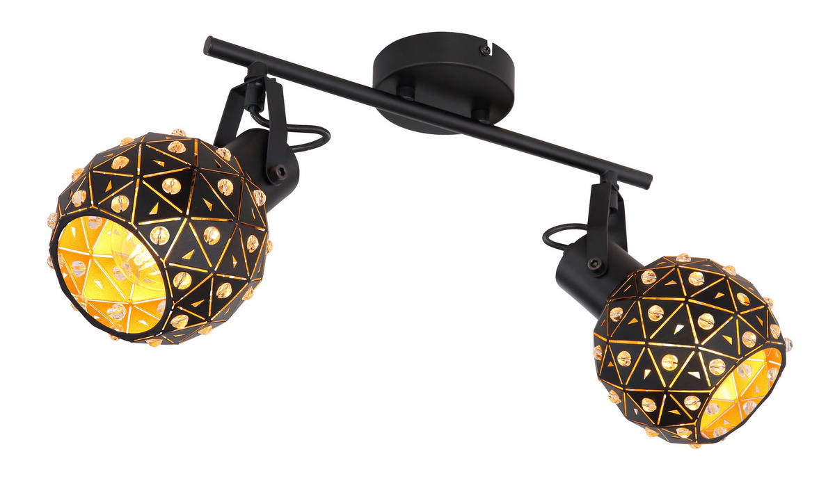 Strahler Jodie Jodie 35/12/26 cm   - Klar/Goldfarben, Basics, Glas/Metall (35/12/26cm) - Globo