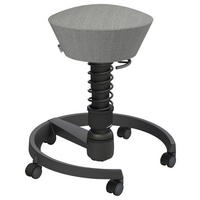 BÜROHOCKER 55/45,66/55 cm  - Hellgrau/Schwarz, Basics, Kunststoff/Textil (55/45,66/55cm) - Aeris