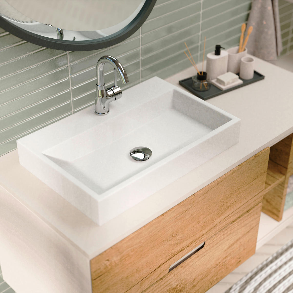 ABLAUFVENTIL  - Chromfarben, Basics, Metall (7,0/6,5cm) - Xora