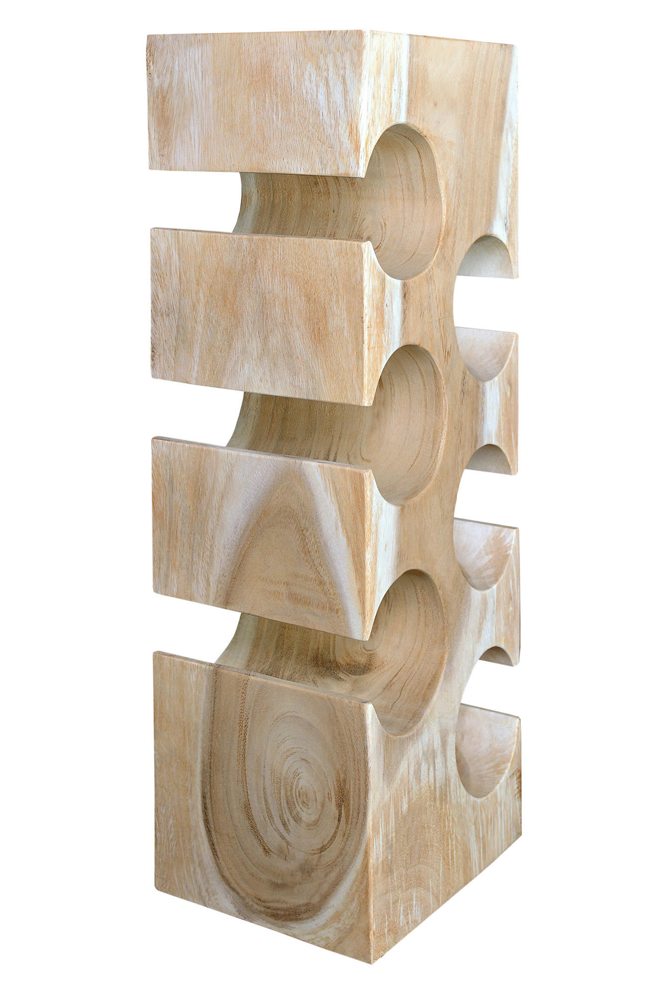 WEINREGAL  - Naturfarben, MODERN, Holz (18/56/21cm) - MID.YOU