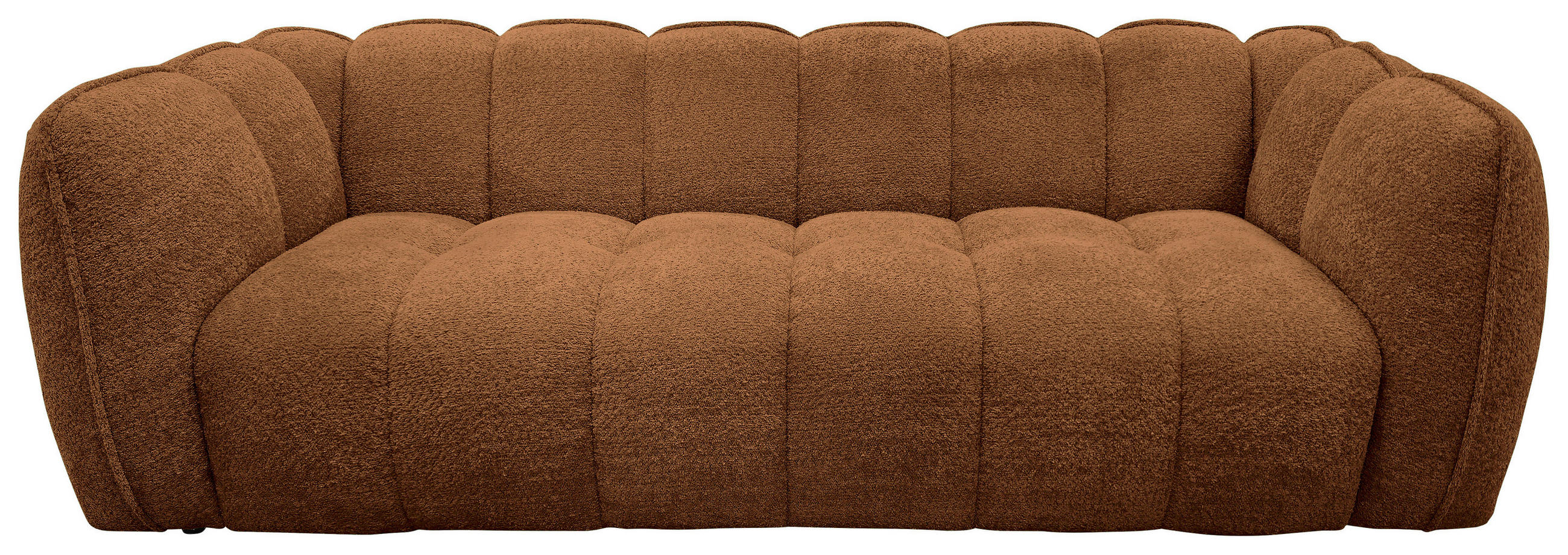 BIGSOFA Chenille Rostfarben  - Rostfarben/Schwarz, MODERN, Kunststoff/Textil (235/73/103cm) - Carryhome