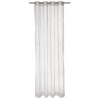 ZÁVĚS S OČKY, poloprůhledné, 140/250 cm - bílá, Konvenční, textil (140/250cm) - Joop!