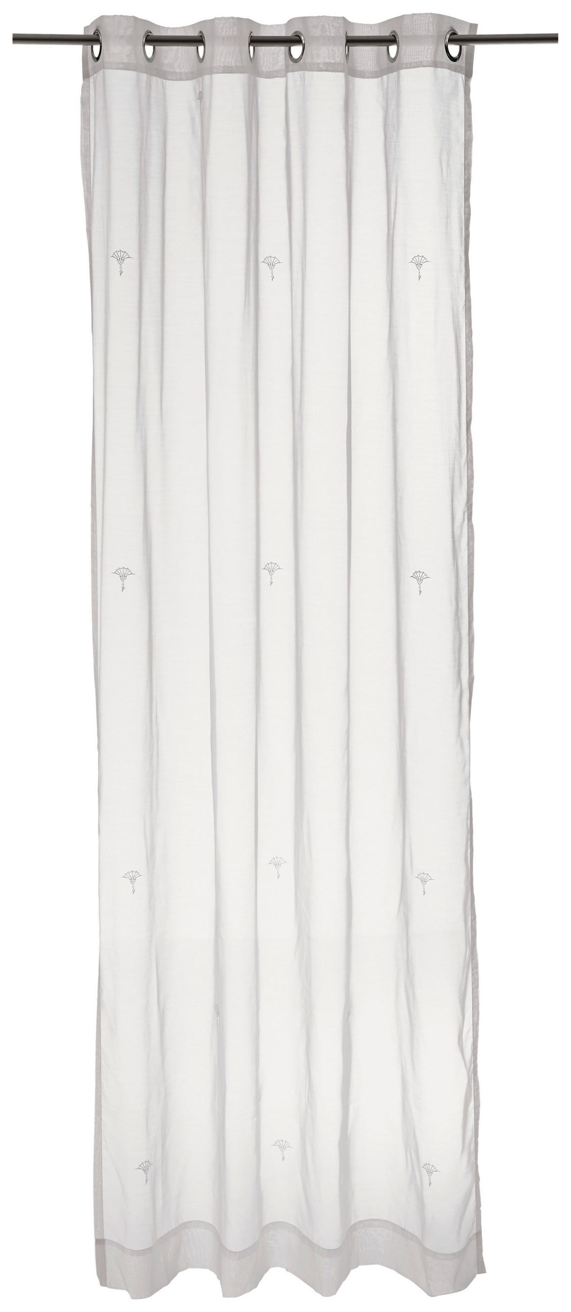 ZÁVĚS S OČKY, poloprůhledné, 140/250 cm - bílá, Konvenční, textil (140/250cm) - Joop!