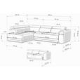 ECKSOFA Anthrazit Struktur  - Anthrazit/Schwarz, Design, Kunststoff/Textil (205/284cm) - Xora