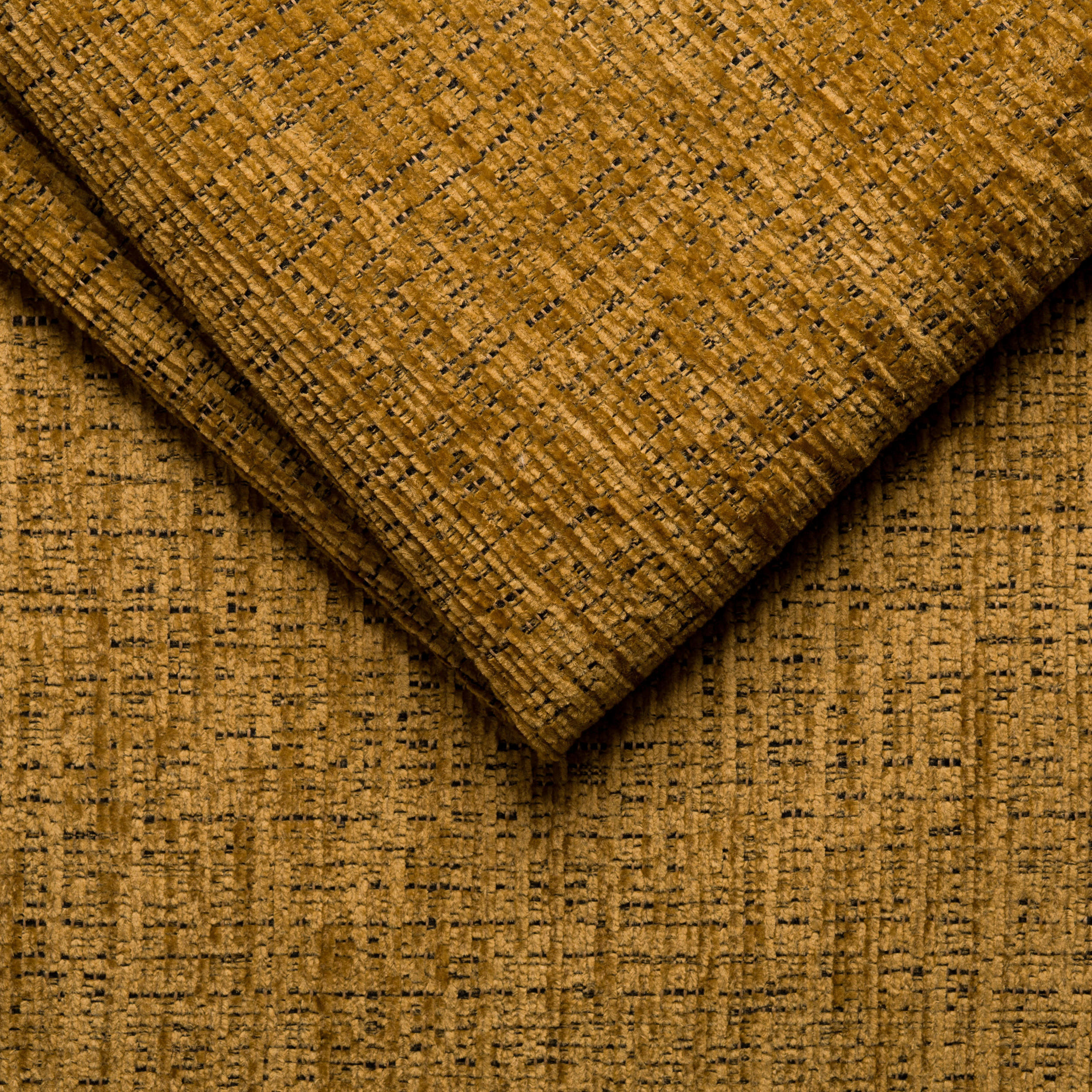 HOCKER Samt Senfgelb  - Senfgelb/Naturfarben, Design, Holz/Textil (71/46/57cm) - Venda