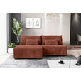 ECKSOFA in Cord Bronzefarben  - Schwarz/Bronzefarben, MODERN, Holz/Textil (145/210cm) - Carryhome