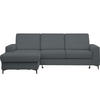 ECKSOFA in Cord Grau  - Schwarz/Grau, Konventionell, Textil/Metall (167/247cm) - Stylife
