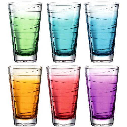 GLÄSERSET Vario  6-teilig  - Türkis/Blau, Glas (280ml) - Leonardo