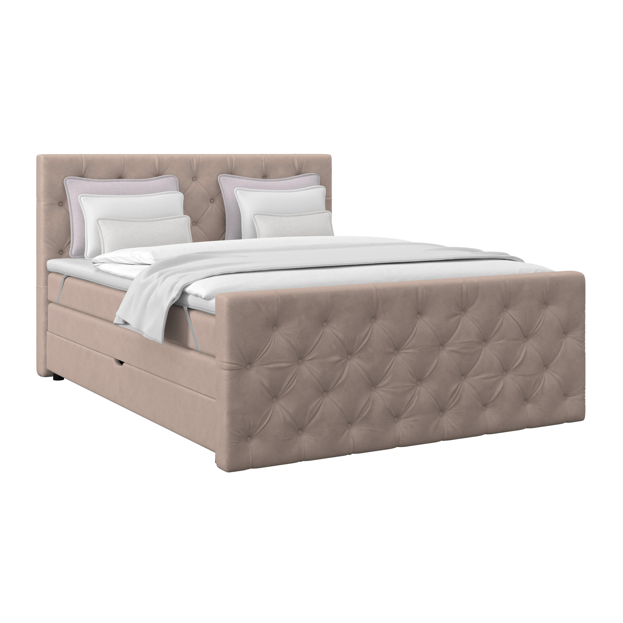 Boxspringbett Elio Beige 180x200 Cm H2