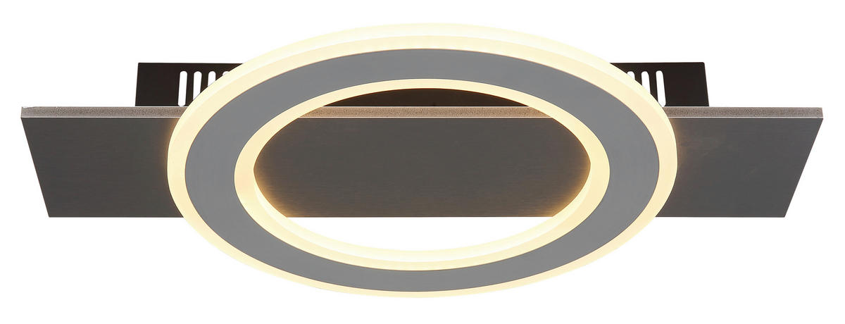 LED-DECKENLEUCHTE 44/29/5,5 cm   - Anthrazit/Opal, Design, Kunststoff/Metall (44/29/5,5cm) - Globo