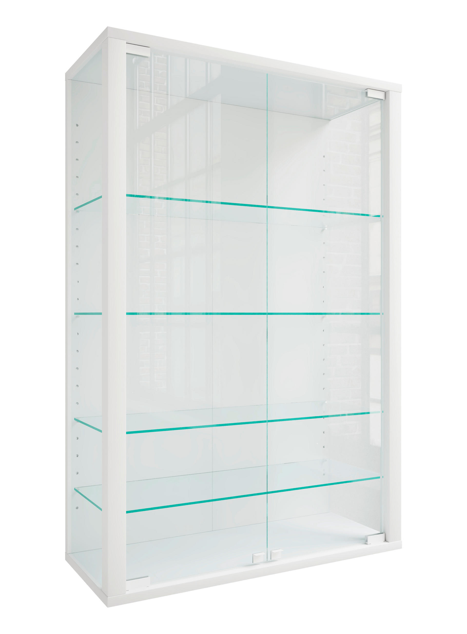 HÄNGEVITRINE  Klar, Weiss  - Klar/Weiss, Design, Glas/Holzwerkstoff (59/91/25cm) - Livetastic