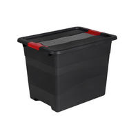 KUTIJA ZA ODLAGANJE  39,5/29,5/30 cm       - boje grafita, Basics, plastika (39,5/29,5/30cm)