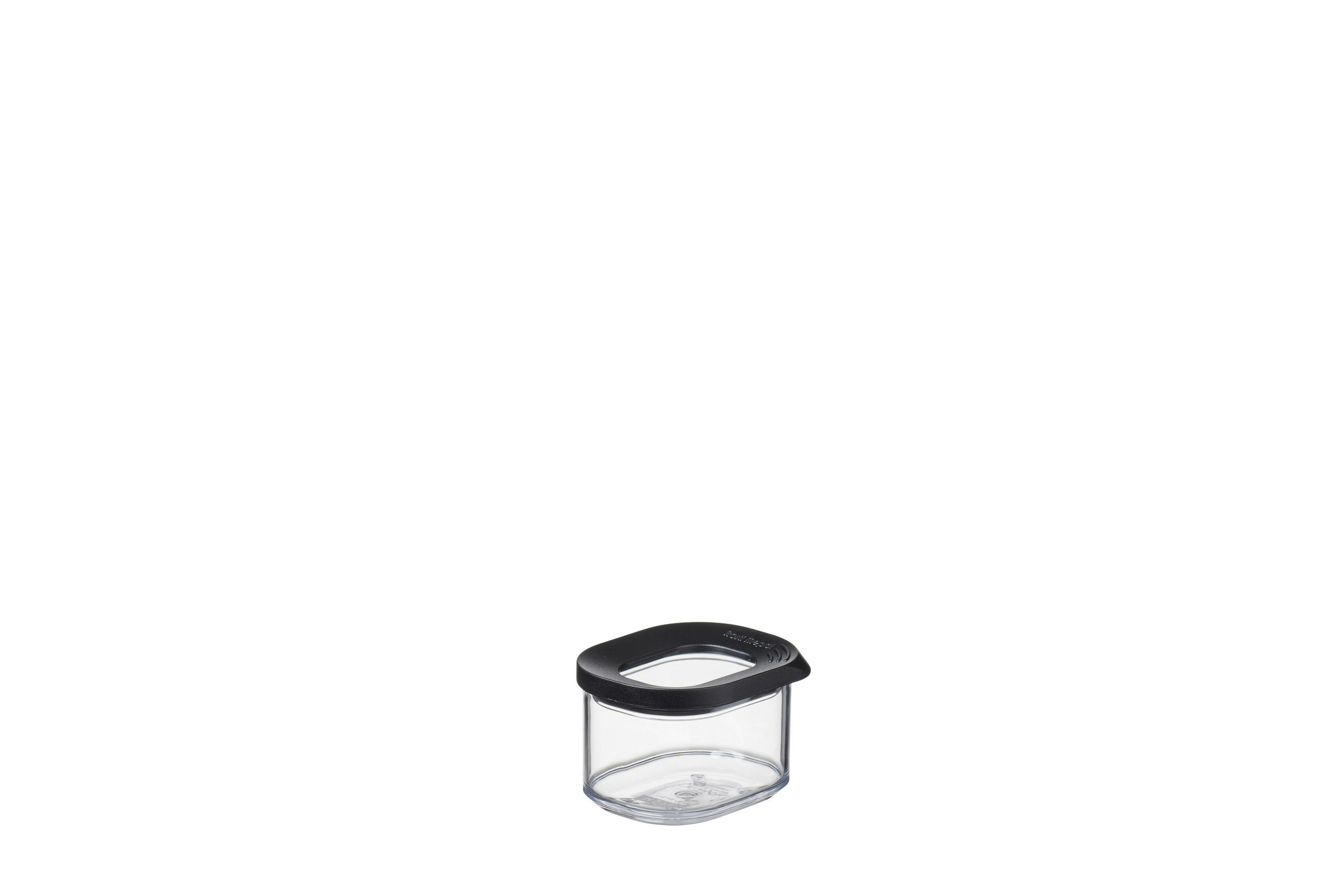 VORRATSDOSE Modula 0,175 L - Transparent/Schwarz, KONVENTIONELL, Kunststoff (9/7,2/5,9cm) - Mepal