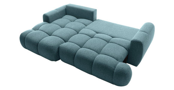 ECKSOFA Türkis Struktur  - Türkis/Schwarz, KONVENTIONELL, Kunststoff/Textil (172/272cm) - Carryhome
