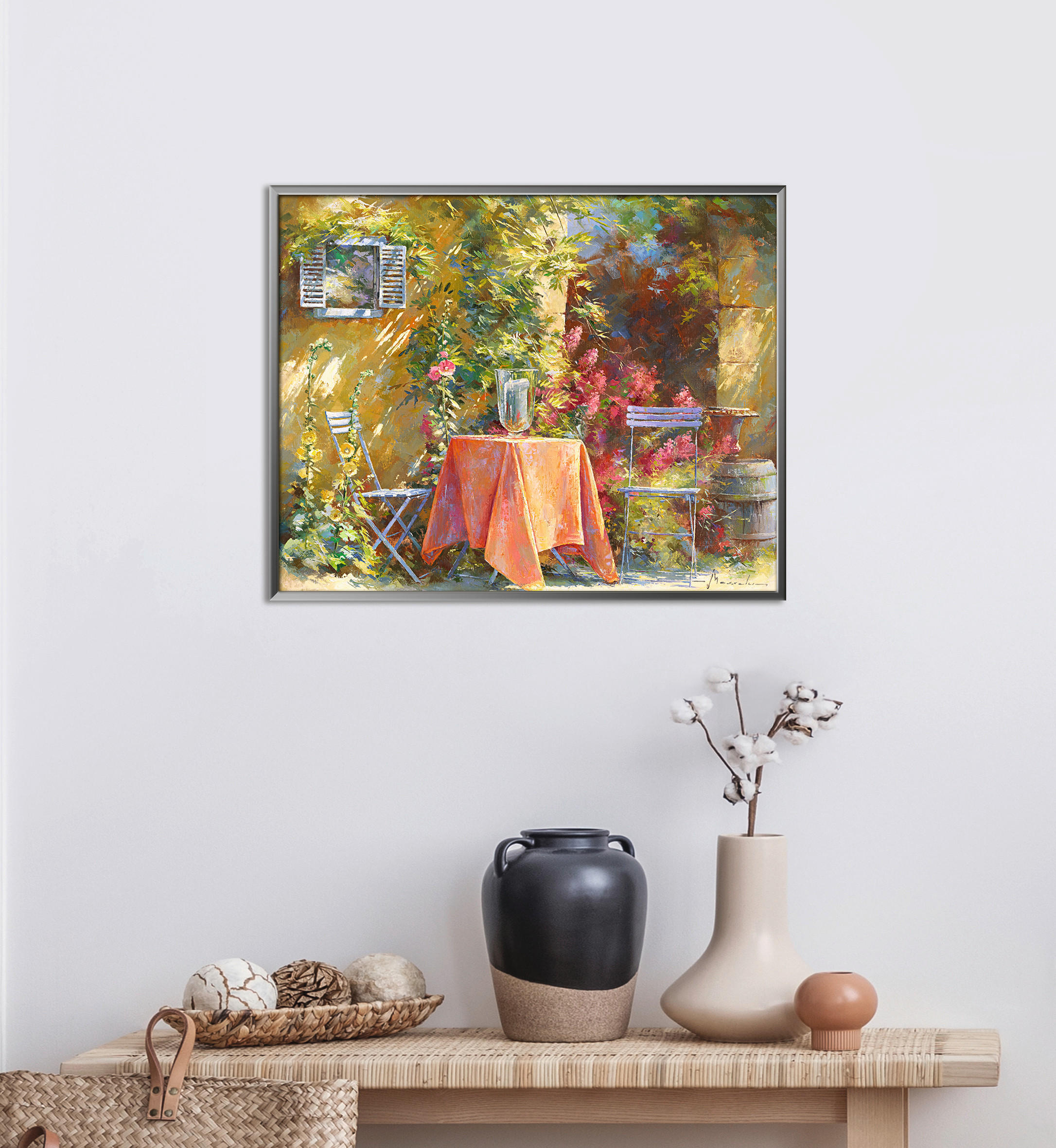 KUNSTDRUCK Landschaft & Natur Belle provençale  - Sandfarben/Orange, Basics, Papier (50/40cm) - Monee