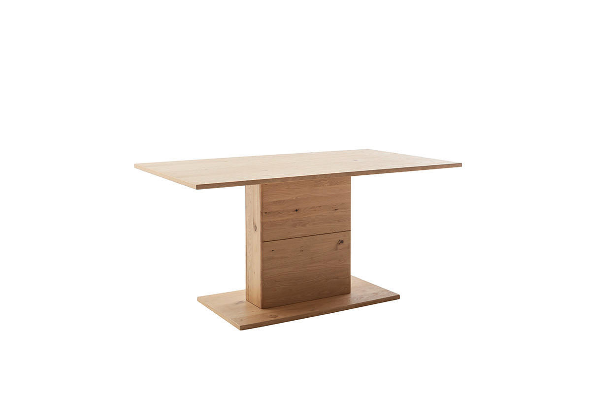 ESSTISCH Eiche massiv, furniert rechteckig Eichefarben  - Eichefarben, Natur, Holz/Holzwerkstoff (160/90/77cm) - Hom`in