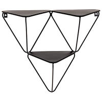 WANDREGAL 48/42/22 cm  - Schwarz, Design, Metall (48/42/22cm)