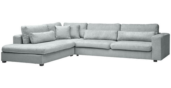 ECKSOFA in Chenille Grau  - Schwarz/Grau, KONVENTIONELL, Kunststoff/Textil (250/314cm) - Carryhome