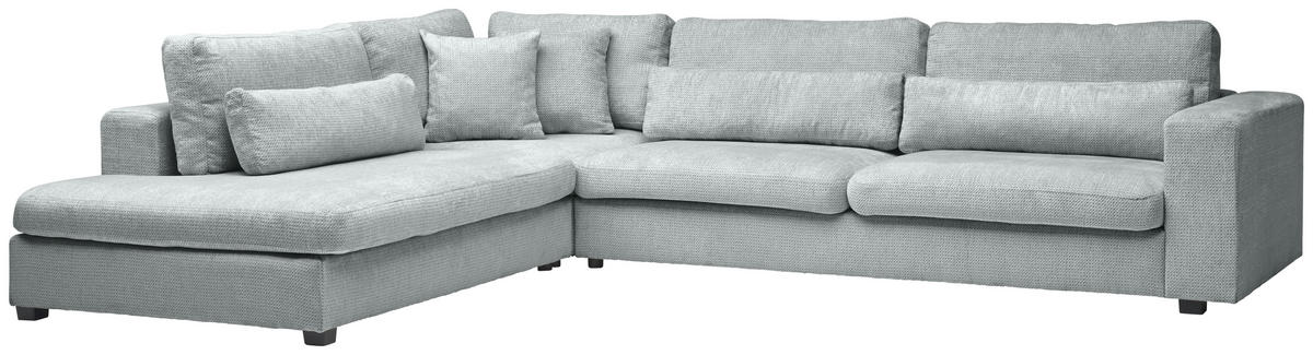 ECKSOFA in Chenille Grau  - Schwarz/Grau, Konventionell, Kunststoff/Textil (250/314cm) - Carryhome