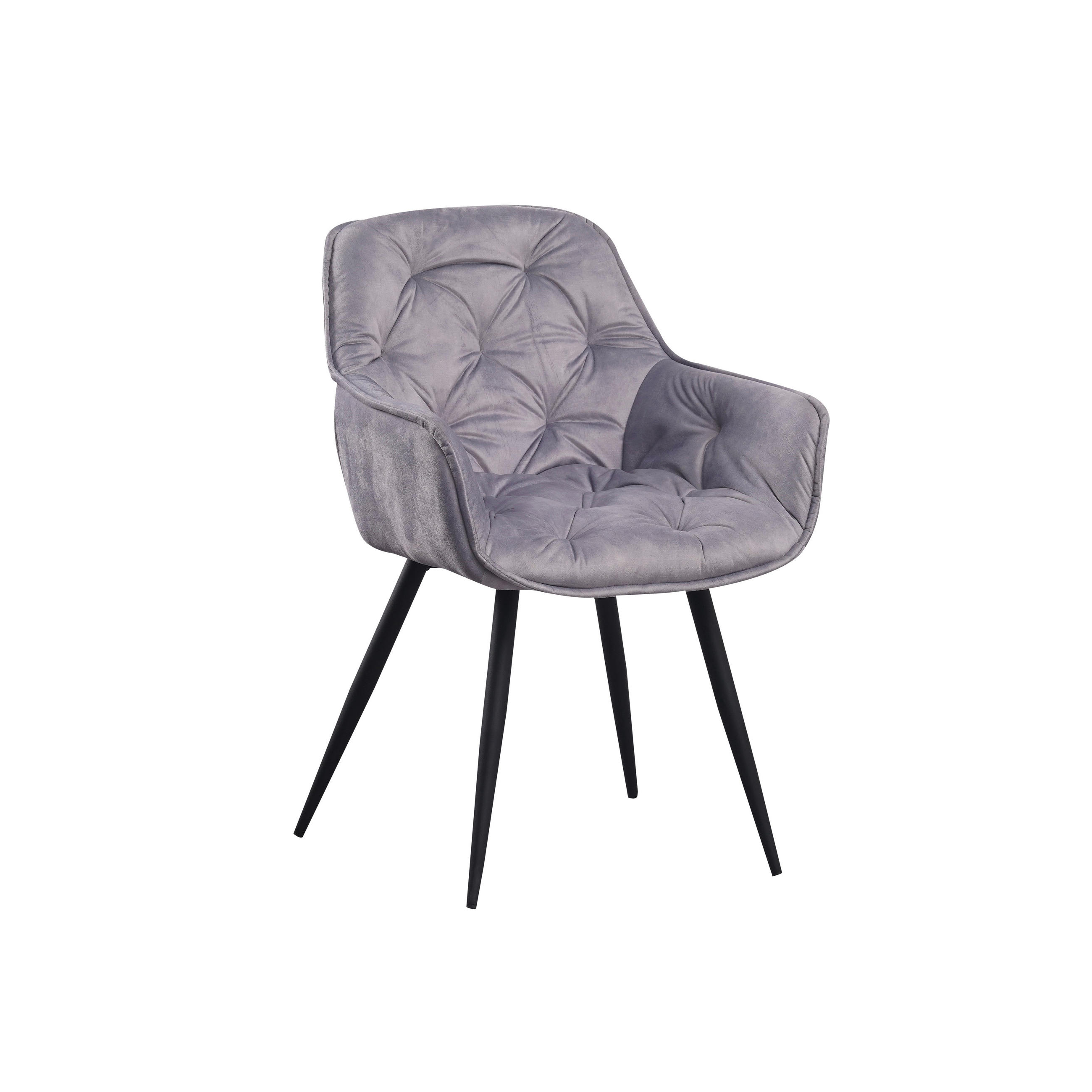 SADA STOLIČIEK S PODRÚČKAMI 2 kus - čierna/sivá, Modern, kov/textil (54/86/53cm) - MID.YOU