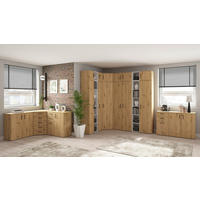 MEHRZWECKSCHRANK 80/195/40 cm  in Eiche Artisan  - Anthrazit/Schwarz, MODERN, Holzwerkstoff/Kunststoff (80/195/40cm) - Carryhome