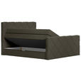 BOXSPRINGBETT 180/200 cm  in Dunkelgrün  - Dunkelgrün/Grau, KONVENTIONELL, Textil (180/200cm) - Esposa