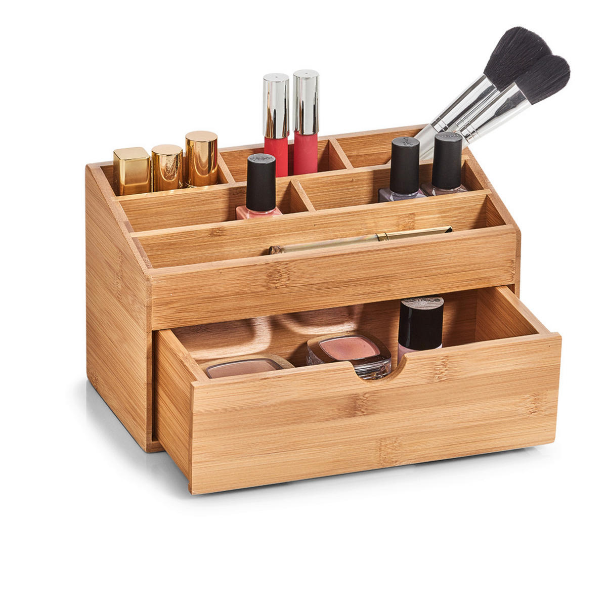 SCHREIBWARENBOX Holz Naturfarben  - Naturfarben, Basics, Holz (25,4/12,5/15cm) - Zeller Present