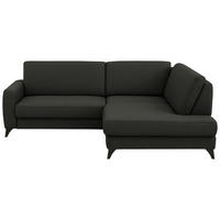 ECKSOFA  Chenille Anthrazit  - Anthrazit/Schwarz, Design, Textil/Metall (239/182cm) - Beldomo Comfort