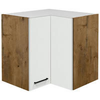 ECKOBERSCHRANK 60/54,8/32 cm  - Eichefarben/Magnolie, KONVENTIONELL, Holzwerkstoff/Metall (60/54,8/32cm) - FlexWell