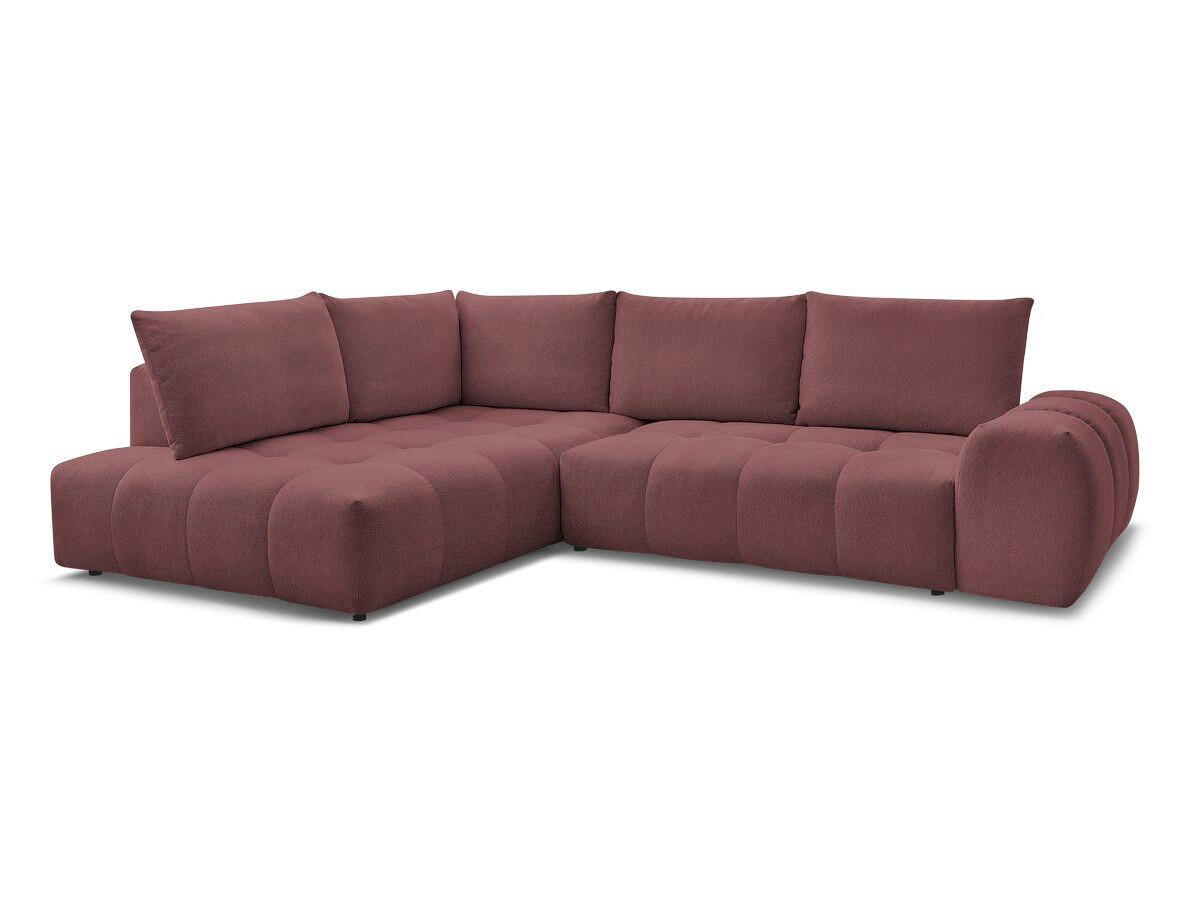ECKSCHLAFSOFA EVEREST  mit Rücken echt, Armteil links, Armteil rechts Flachgewebe Rot  - Rot/Schwarz, MODERN, Kunststoff/Textil (320/212cm)