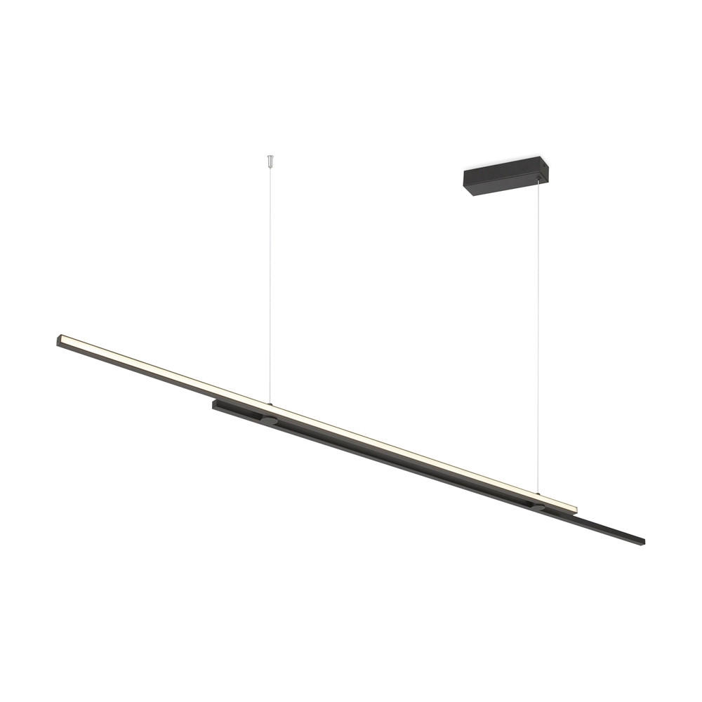 PENDELLEUCHTE 150/1,5/15,5 cm - Schwarz, MODERN, Metall (150/1,5/15,5cm) - MAYTONI