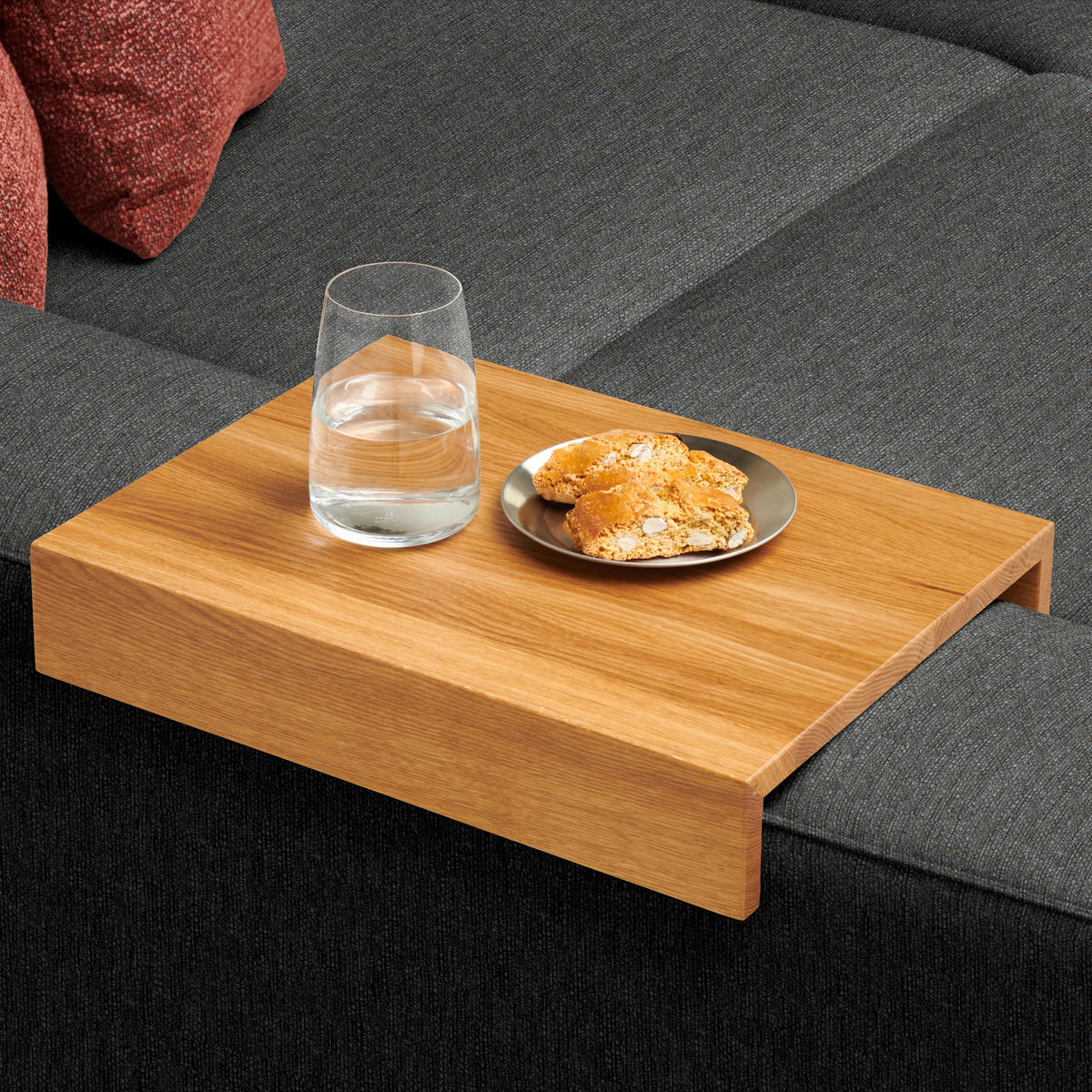 ECKSOFA  in Chenille Schwarzbraun  206/316 cm  - Schwarzbraun/Eichefarben, Design, Textil (206/316cm) - Sedda