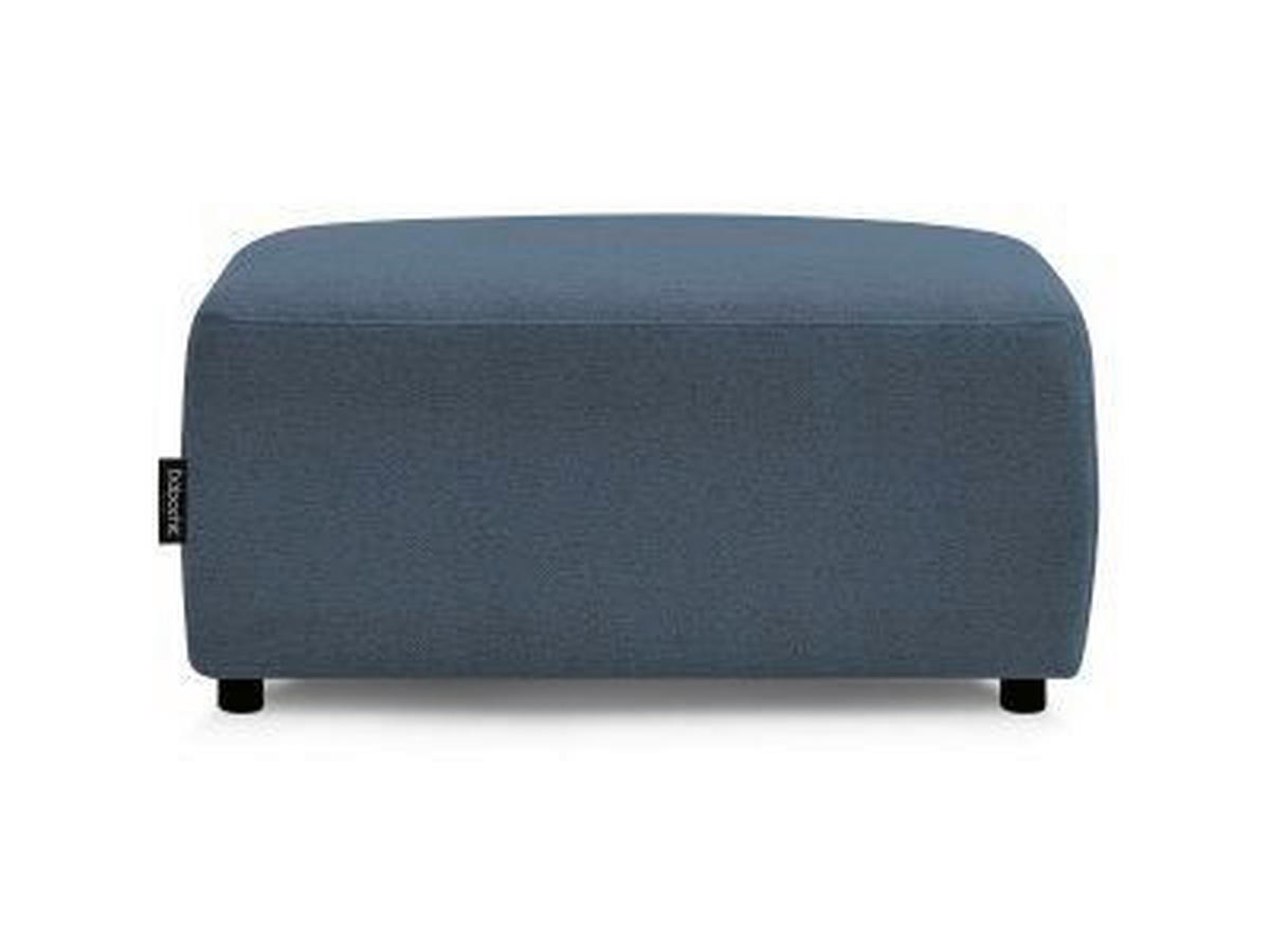 HOCKER ATILLA Flachgewebe Blau  - Blau/Schwarz, MODERN, Kunststoff/Textil (92/44/48cm)