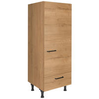 GERÄTEUMBAUSCHRANK 60/168/58 cm  Eichefarben  - Eichefarben/Schwarz, Modern, Holzwerkstoff/Metall (60/168/58cm) - Nobilia