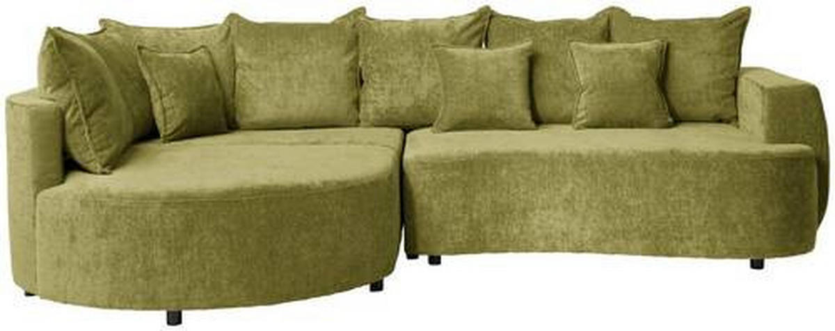 Freisteller von Carryhome ECKSOFA Olivgrün Chenille.