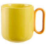 KAFFEEBECHER  420 ml   - Gelb/Orange, Design, Keramik (9/9,8cm) - Novel