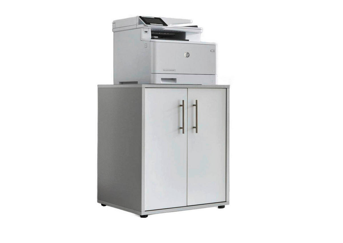 AKTENSCHRANK Grau, Weiß  - Weiß/Grau, MODERN, Holzwerkstoff (54/74/50cm) - MID.YOU