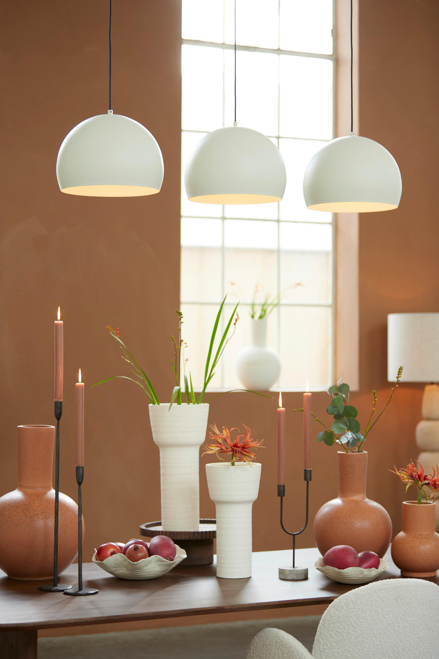HÄNGELEUCHTE Jaicey 33/25/120 cm   - Creme, Basics, Metall (33/25/120cm) - Light & Living