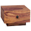NACHTSCHRANK 40/25/40 cm Sheesham massiv  - Sheeshamfarben/Schwarz, MODERN, Holz/Metall (40/25/40cm) - MID.YOU