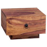 NACHTSCHRANK 40/25/40 cm Sheesham massiv  - Sheeshamfarben/Schwarz, MODERN, Holz/Metall (40/25/40cm) - MID.YOU