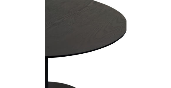 COUCHTISCH 60/60/37 cm rund Schwarz  - Schwarz, Design, Holzwerkstoff/Metall (60/60/37cm) - Xora