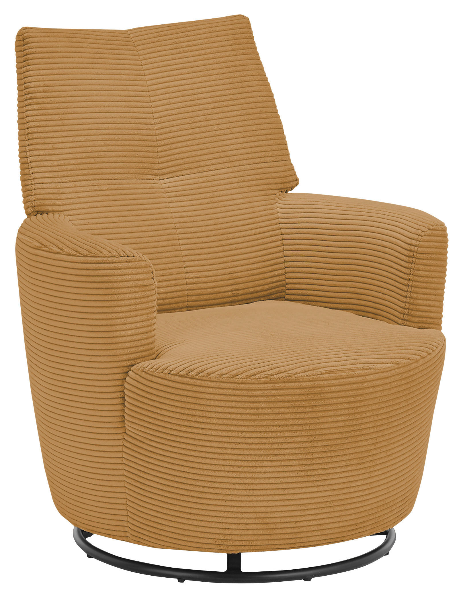 SESSEL Cord Honig    - Schwarz/Honig, Design, Textil/Metall (80/96/88cm) - SetOne by Musterring