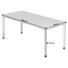 SCHREIBTISCH - Eichefarben/Silberfarben, KONVENTIONELL, Holzwerkstoff/Metall (180/68 (76)/80cm) SCHREIBTISCH - Eichefarben/Silberfarben, KONVENTIONELL, Holzwerkstoff/Metall (180/68 (76)/80cm)