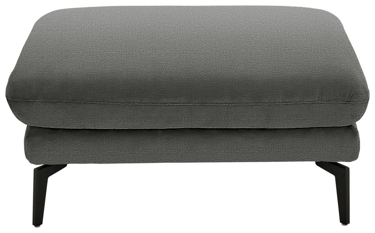 HOCKER in Textil Grau  - Schwarz/Grau, Design, Textil/Metall (94/45/68cm) - Beldomo System
