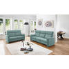 TRAPEZSOFA in Flachgewebe Salbeigrün  - Salbeigrün/Schwarz, KONVENTIONELL, Textil/Metall (219/107/97cm) - Pure Home Comfort