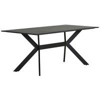 ESSTISCH Metall, Stein 175/90/76 cm   - Schwarz, Lifestyle, Stein/Metall (175/90/76cm) - Landscape