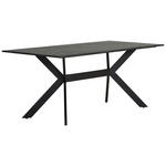 ESSTISCH in Metall, Stein 175/90/76 cm   - Schwarz, LIFESTYLE, Stein/Metall (175/90/76cm) - Landscape