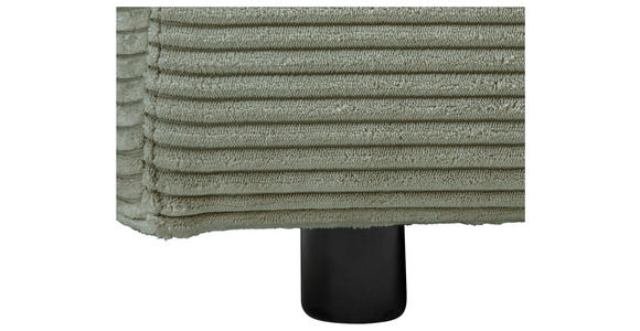 ECKSOFA  in Cord Dunkelgrün  265/224 cm  - Dunkelgrün/Schwarz, Design, Kunststoff/Textil (265/224cm) - Hom`in