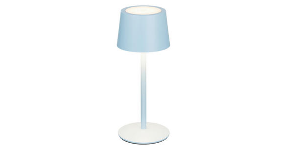 AKKU-TISCHLEUCHTE 9/22 cm  - Hellblau, Basics, Metall (9/22cm) - Novel